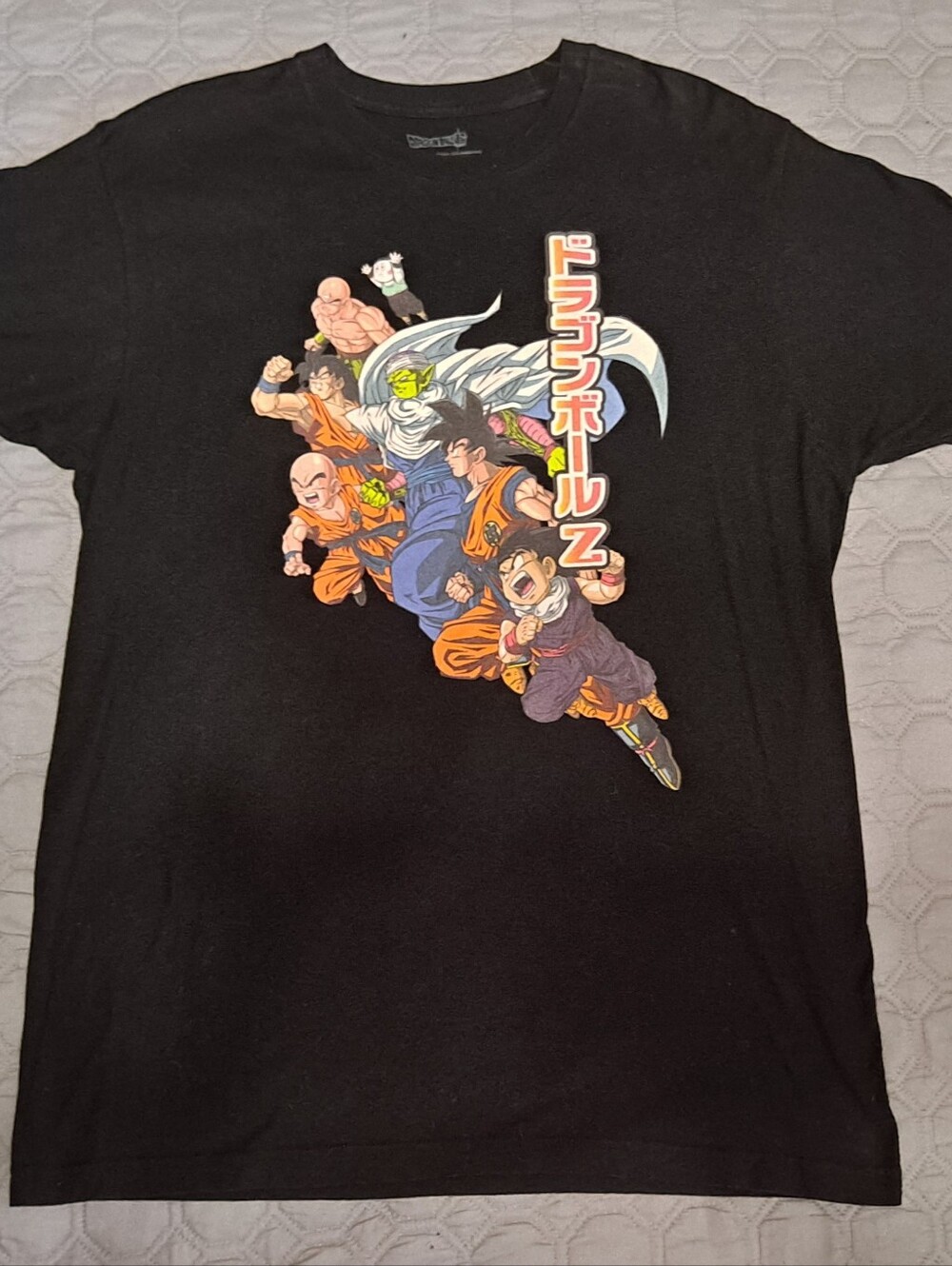 Dragon Ball Z Black Graphic Tee with Kanji